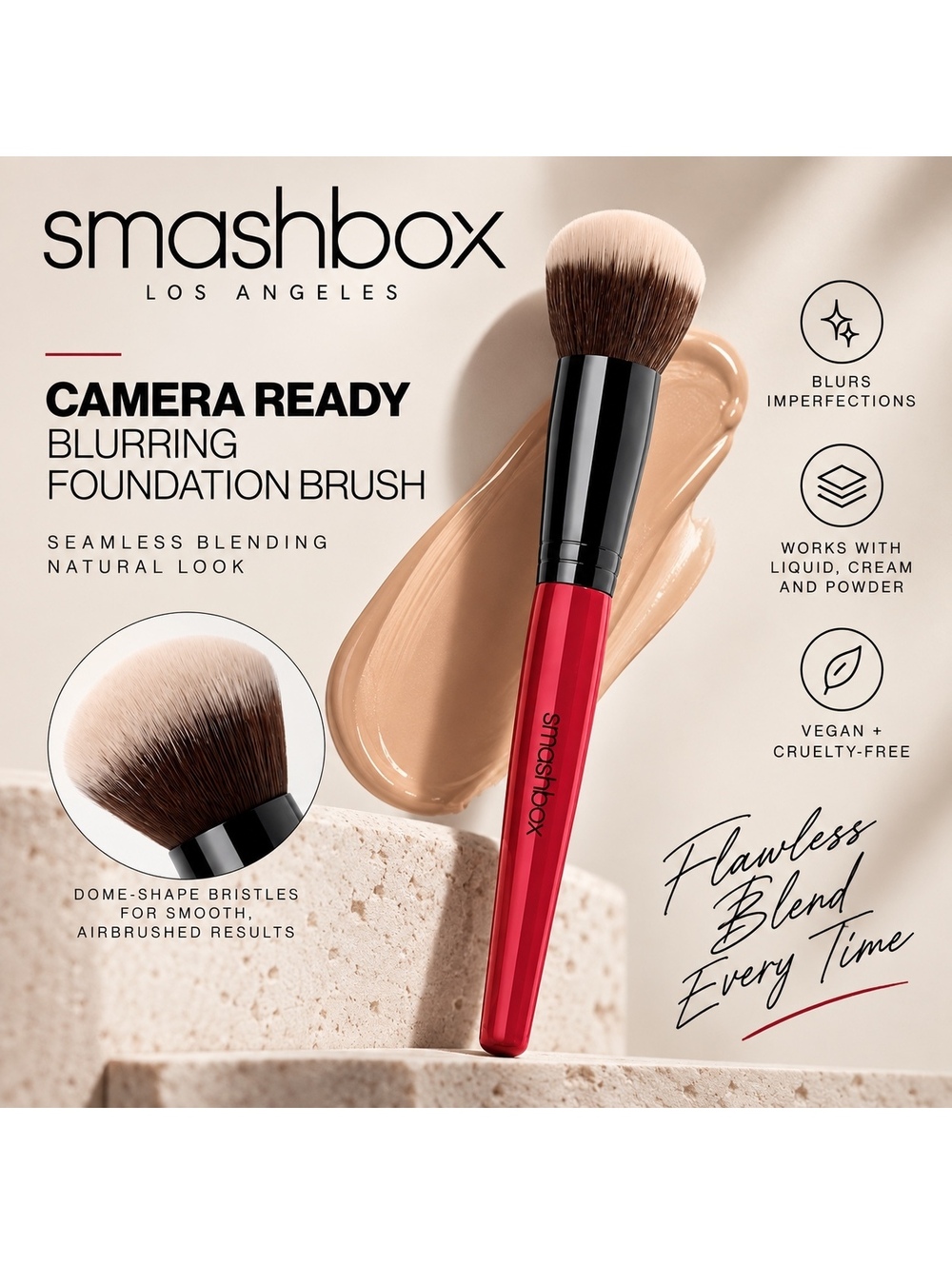 Smashbox Camera Ready Blurring Foundation Brush — New a